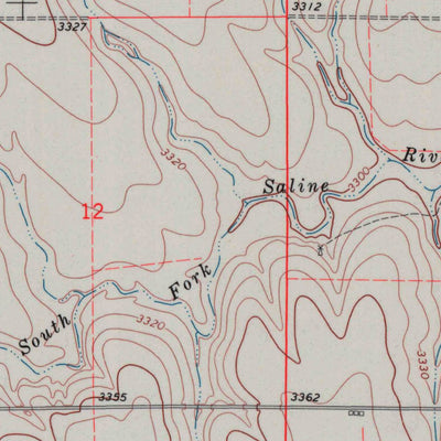 United States Geological Survey Mcallaster NE, KS (1969, 24000-Scale) digital map