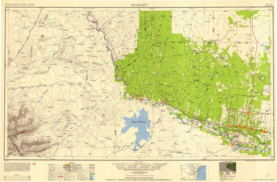 United States Geological Survey Mcallen, TX (1954, 250000-Scale) digital map