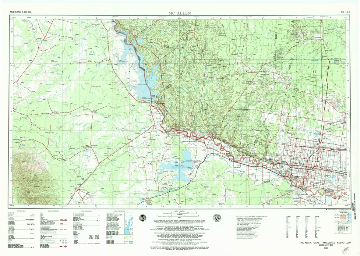 Mcallen, TX (1983, 250000-Scale) Map by United States Geological Survey ...