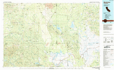 United States Geological Survey Mcarthur, CA (1984, 100000-Scale) digital map
