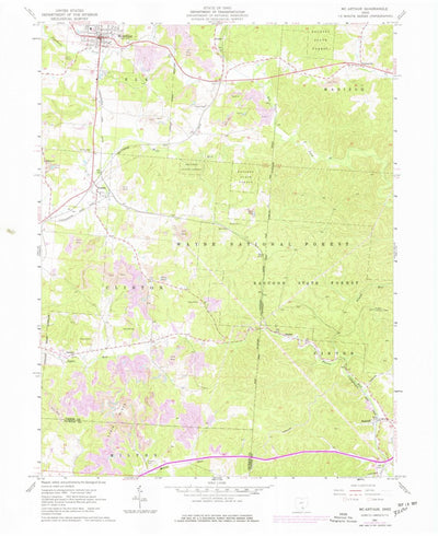 United States Geological Survey Mcarthur, OH (1961, 24000-Scale) digital map
