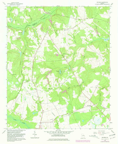 United States Geological Survey Mcbean, GA (1964, 24000-Scale) digital map