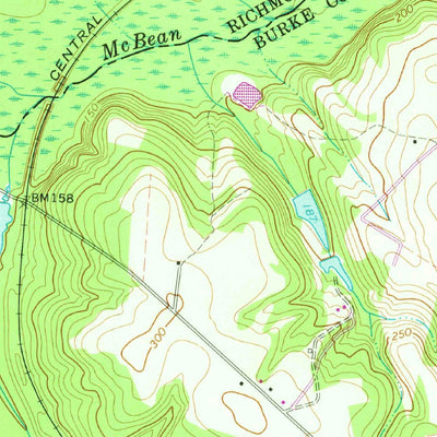 United States Geological Survey Mcbean, GA (1964, 24000-Scale) digital map