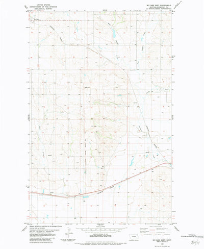 United States Geological Survey Mccabe East, MT (1983, 24000-Scale) digital map