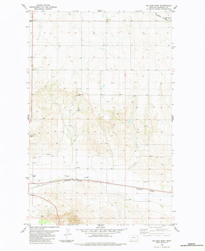 United States Geological Survey Mccabe West, MT (1983, 24000-Scale) digital map