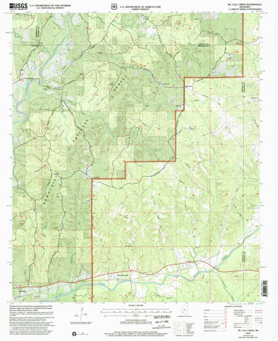 United States Geological Survey Mccall Creek, MS (2000, 24000-Scale) digital map