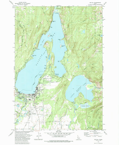 United States Geological Survey Mccall, ID (1973, 24000-Scale) digital map