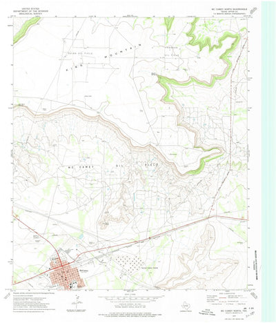 United States Geological Survey Mccamey North, TX (1972, 24000-Scale) digital map