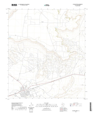 United States Geological Survey McCamey North, TX (2022, 24000-Scale) digital map