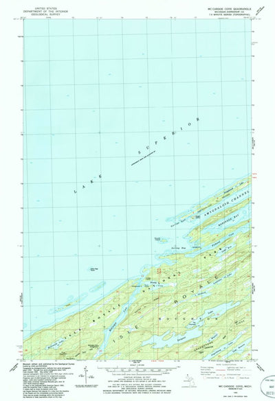 United States Geological Survey Mccargoe Cove, MI (1985, 24000-Scale) digital map