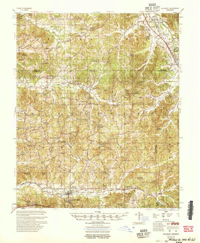 United States Geological Survey Mccarley, MS (1954, 62500-Scale) digital map