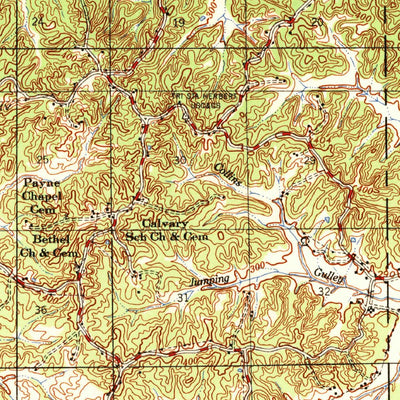 United States Geological Survey Mccarley, MS (1954, 62500-Scale) digital map