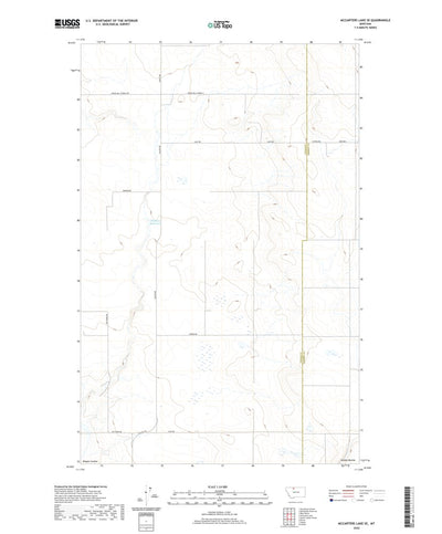 United States Geological Survey McCarters Lake SE, MT (2020, 24000-Scale) digital map