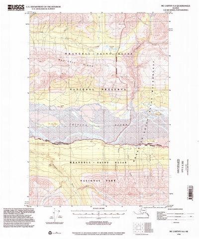 United States Geological Survey Mccarthy A-4, AK (1994, 63360-Scale) digital map