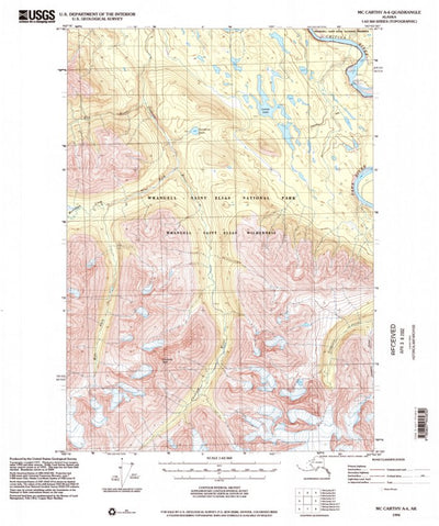 United States Geological Survey Mccarthy A-6, AK (1994, 63360-Scale) digital map