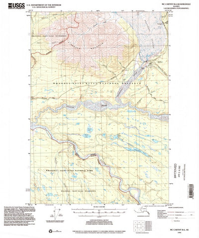 United States Geological Survey Mccarthy B-6, AK (1994, 63360-Scale) digital map