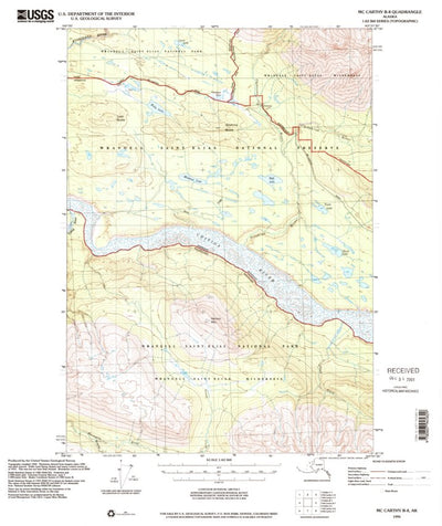 United States Geological Survey Mccarthy B-8, AK (1995, 63360-Scale) digital map