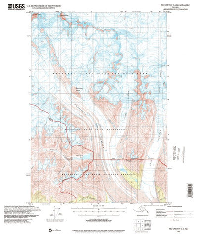 United States Geological Survey Mccarthy C-6, AK (1993, 63360-Scale) digital map