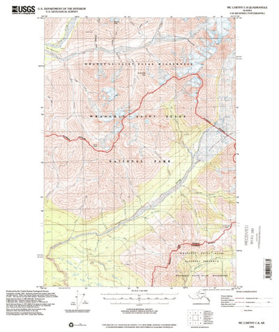 United States Geological Survey Mccarthy C-8, AK (1995, 63360-Scale) digital map