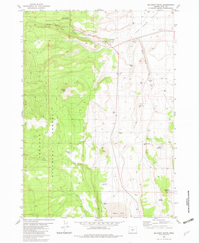 United States Geological Survey Mccarty Butte, OR (1982, 24000-Scale) digital map
