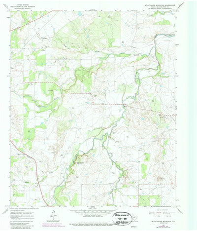 United States Geological Survey Mccathrine Mountain, TX (1965, 24000-Scale) digital map