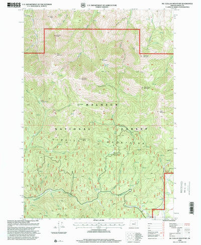 United States Geological Survey Mcclellan Mountain, OR (1998, 24000-Scale) digital map