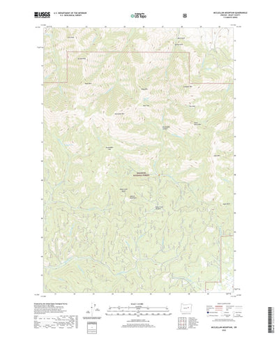 United States Geological Survey McClellan Mountain, OR (2020, 24000-Scale) digital map