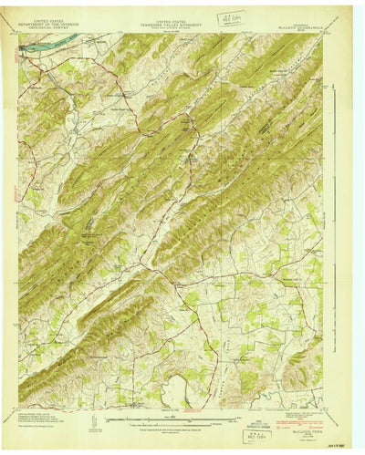 United States Geological Survey Mccloud, TN (1940, 24000-Scale) digital map