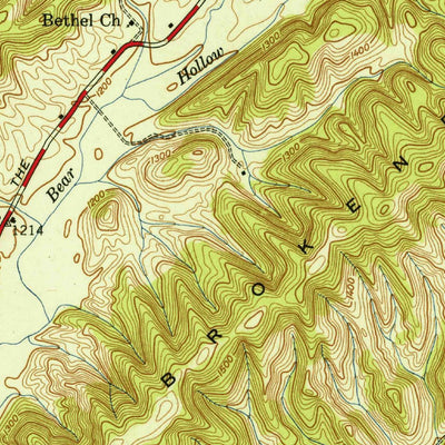 United States Geological Survey Mccloud, TN (1940, 24000-Scale) digital map