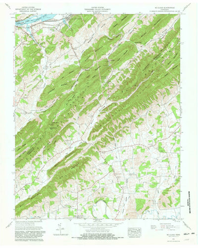 United States Geological Survey Mccloud, TN (1961, 24000-Scale) digital map