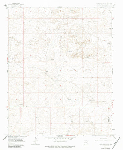 United States Geological Survey Mccloy Ranch, NM (1966, 24000-Scale) digital map