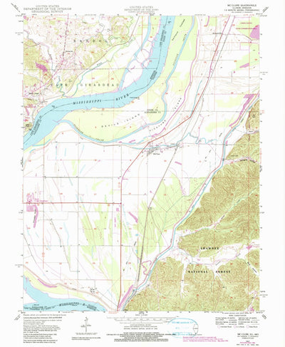 United States Geological Survey Mcclure, IL-MO (1947, 24000-Scale) digital map