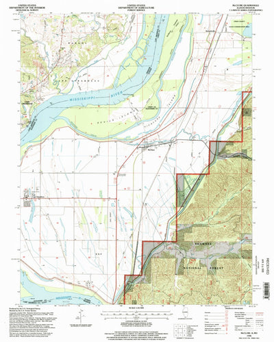 United States Geological Survey Mcclure, IL-MO (1996, 24000-Scale) digital map