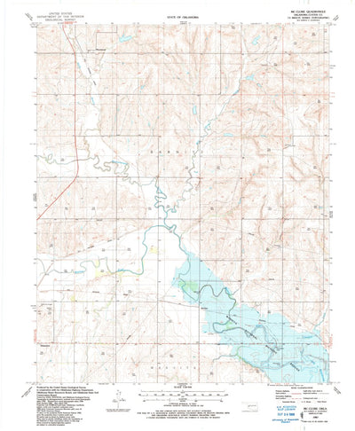 United States Geological Survey Mcclure, OK (1987, 24000-Scale) digital map