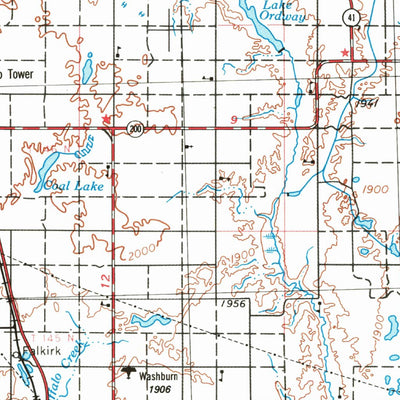 United States Geological Survey Mcclusky, ND (1954, 250000-Scale) digital map