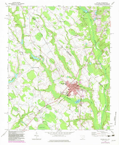 United States Geological Survey Mccoll, SC-NC (1972, 24000-Scale) digital map