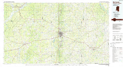 United States Geological Survey Mccomb, MS-LA (1984, 100000-Scale) digital map