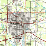 United States Geological Survey Mccomb, MS-LA (1984, 100000-Scale) digital map