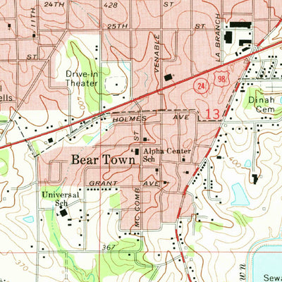 United States Geological Survey Mccomb South, MS (1972, 24000-Scale) digital map