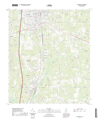 United States Geological Survey McComb South, MS (2020, 24000-Scale) digital map