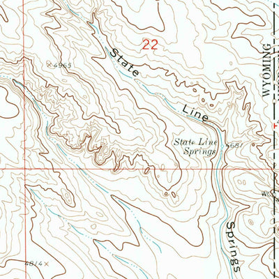 United States Geological Survey Mccompsey Pass, WY-NE (1960, 24000-Scale) digital map