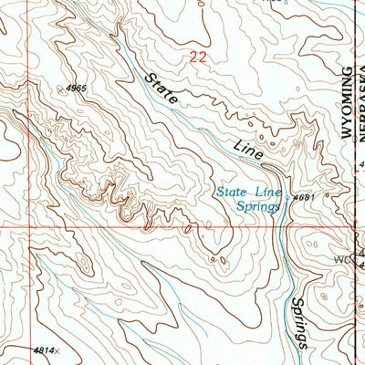 United States Geological Survey Mccompsey Pass, WY-NE (1990, 24000-Scale) digital map