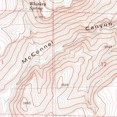 United States Geological Survey Mcconnel Canyon, NV (1980, 24000-Scale) digital map