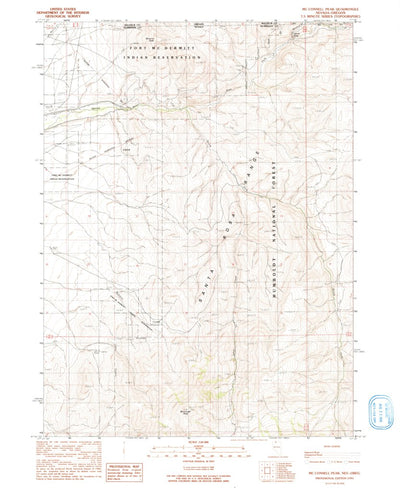 United States Geological Survey Mcconnell Peak, NV-OR (1991, 24000-Scale) digital map