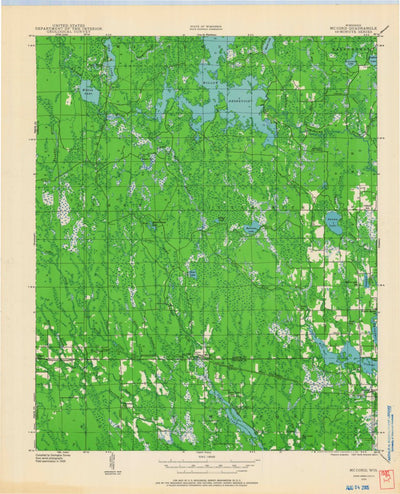 United States Geological Survey Mccord, WI (1939, 48000-Scale) digital map