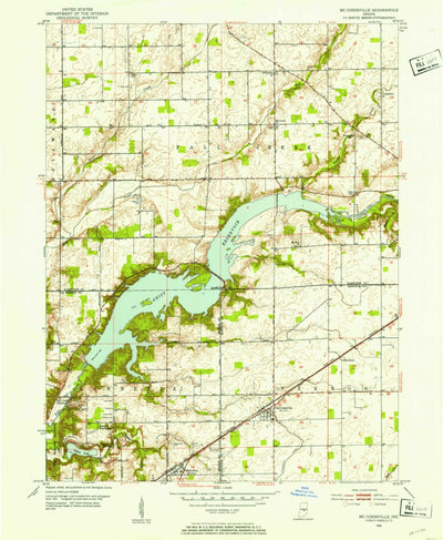 United States Geological Survey Mccordsville, IN (1952, 24000-Scale) digital map