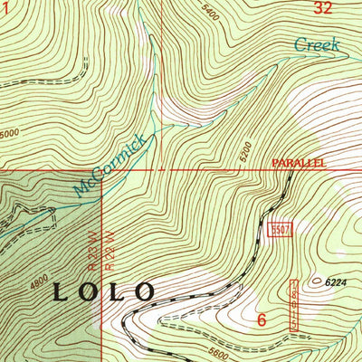United States Geological Survey Mccormick Peak, MT (1999, 24000-Scale) digital map