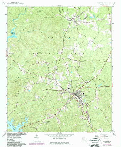 United States Geological Survey Mccormick, SC (1964, 24000-Scale) digital map