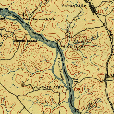 United States Geological Survey Mccormick, SC-GA (1912, 125000-Scale) digital map