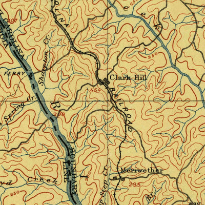 United States Geological Survey Mccormick, SC-GA (1912, 125000-Scale) digital map